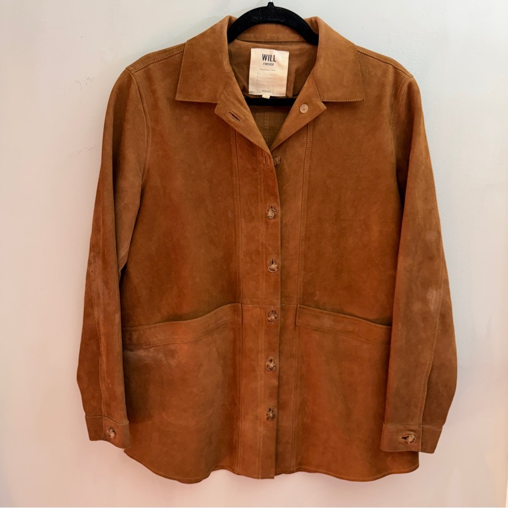 Sezane Suede Will Jacket, Size Medium - image 5